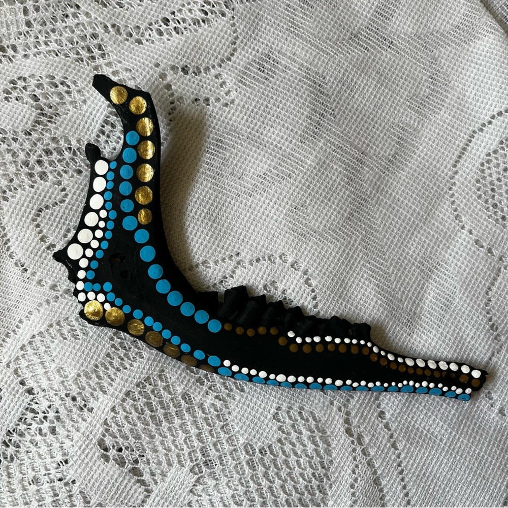 Handpainted Deer Jawbone